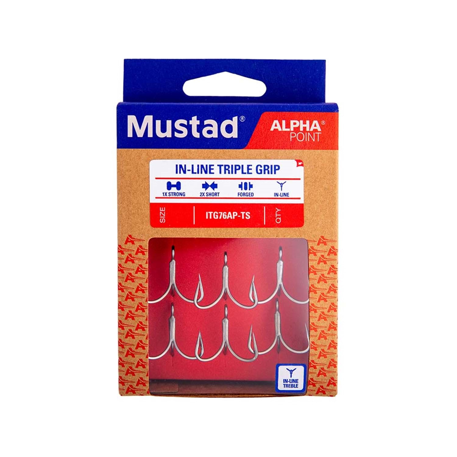Mustad Mustad Alpha Point In-Line Triple Grip ITG76AP Üçlü Olta İğnesi