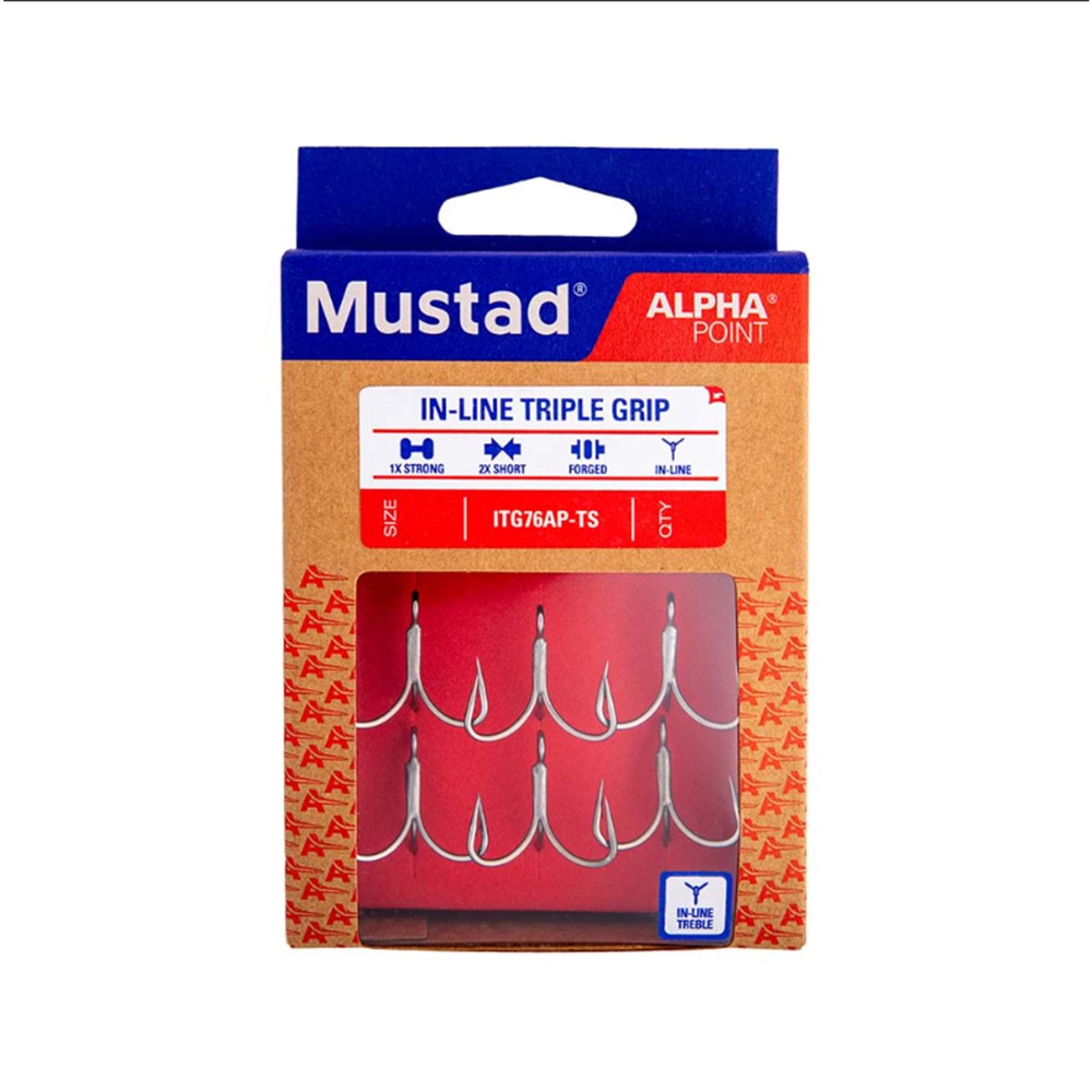 Mustad Mustad Alpha Point In-Line Triple Grip ITG76AP Üçlü Olta İğnesi No : 6