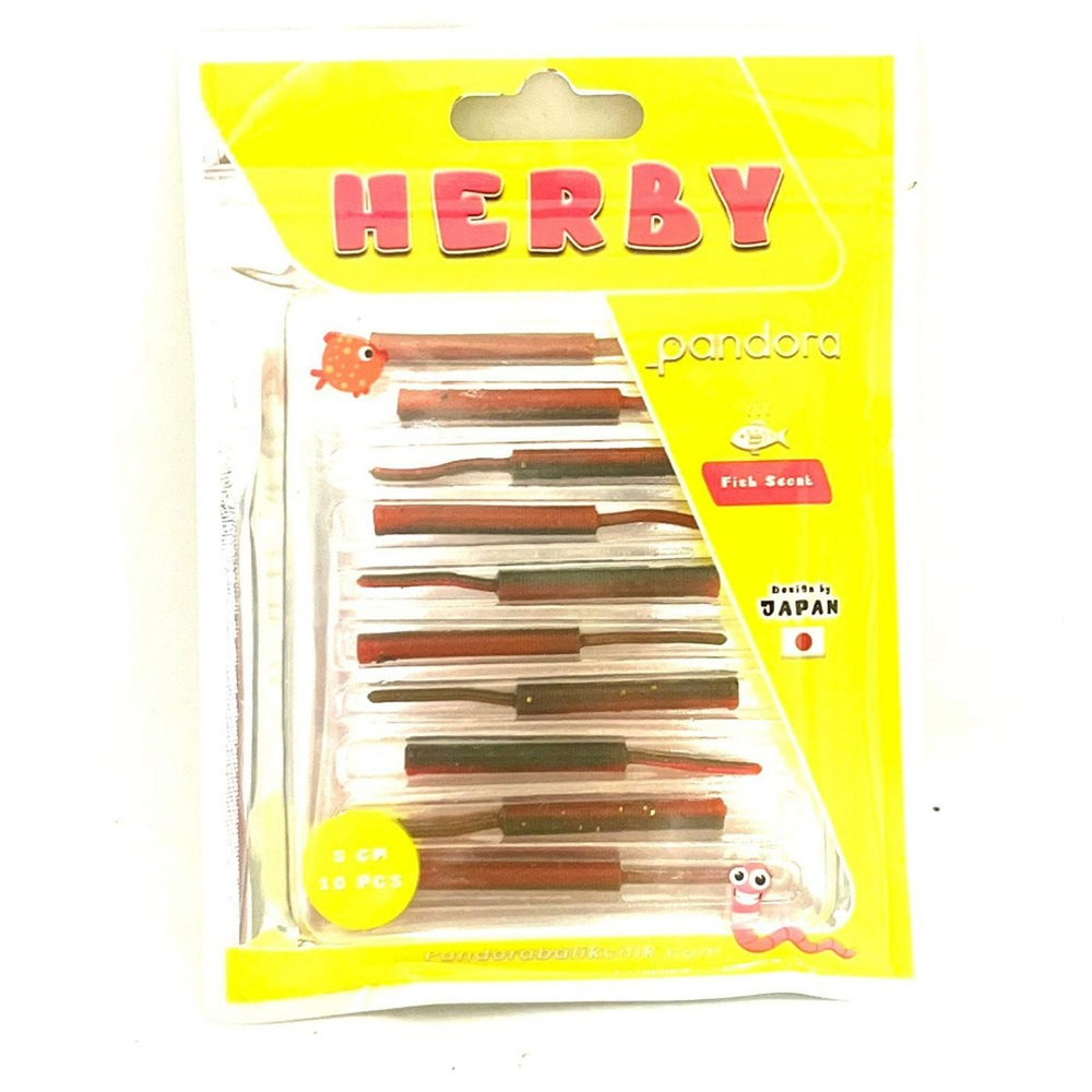 PANDORA BALIKÇILIK Herby 5 cm Kokulu Lrf Silikon Yem Boru Kurdu