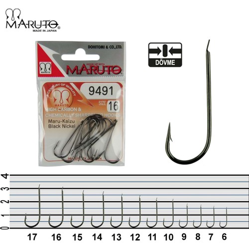Maruto Maruto 9491 Black Nickel Olta İğnesi No 13