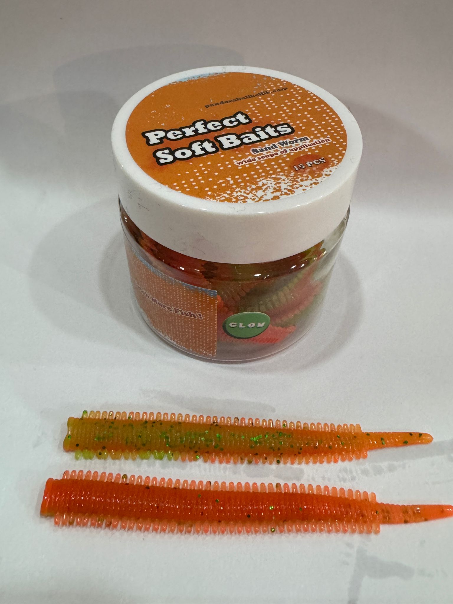 PANDORA BALIKÇILIK Perfect Soft Baits Sandworm 7cm Kavanozlu LRF Silikonu TİGER