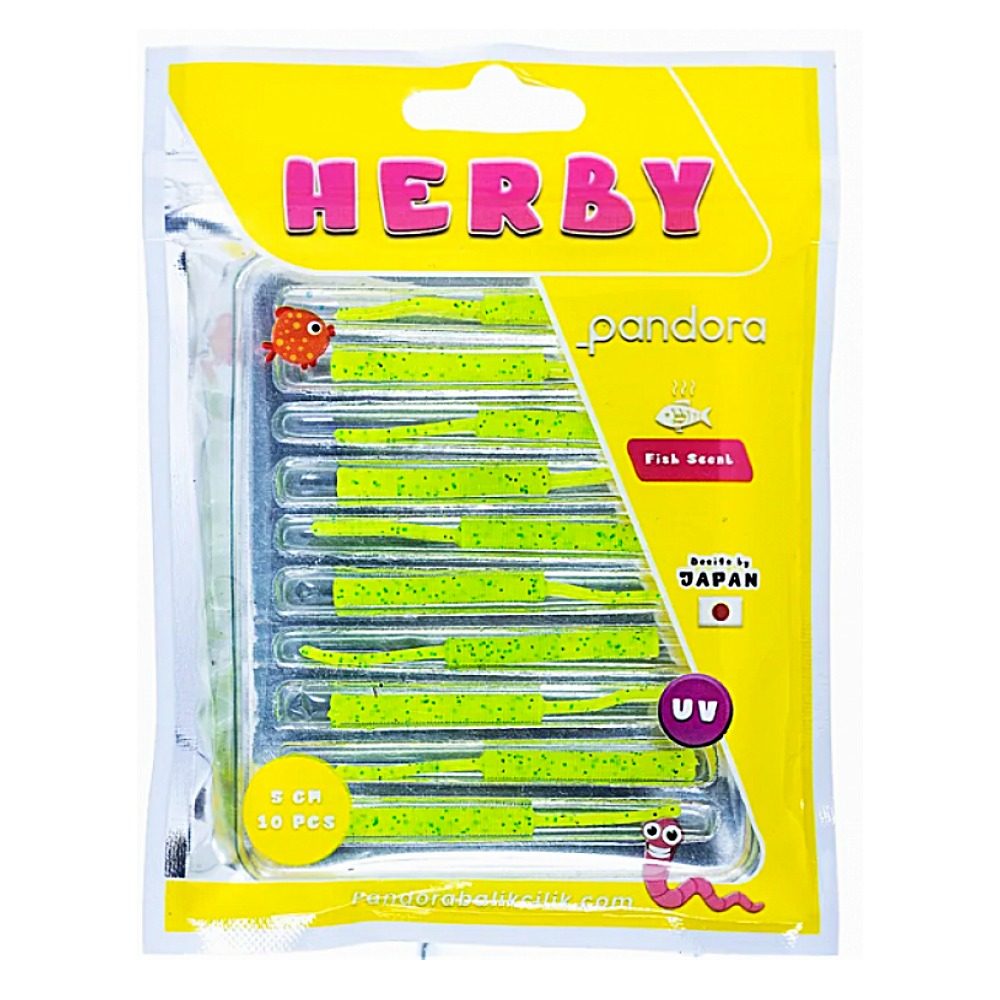 PANDORA BALIKÇILIK Herby 5 cm Kokulu Lrf Silikon Yem Green Glitter