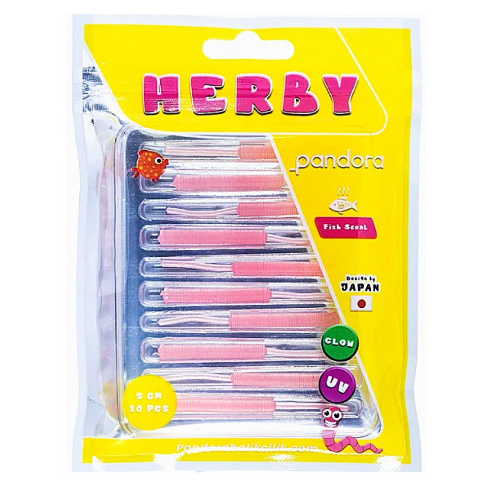 PANDORA BALIKÇILIK Herby 5 cm Kokulu Lrf Silikon Yem Pink