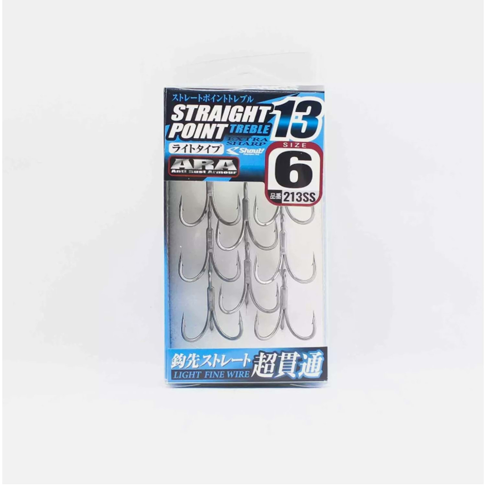 Shout Shout 213-SS Straight Point Treble Hook Size 6 Çarpma