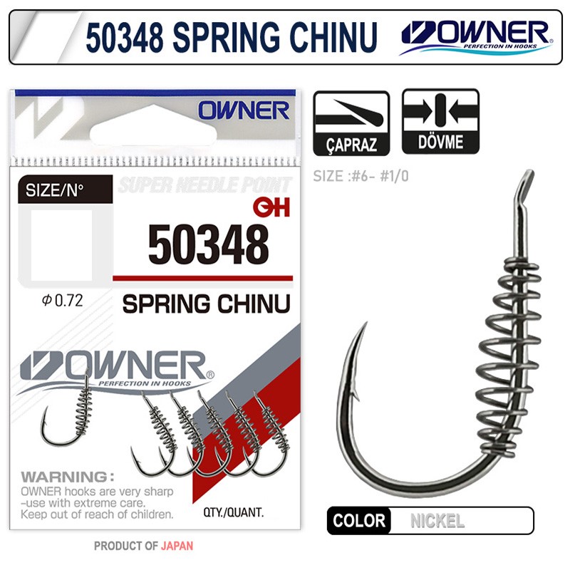 Owner 50348 Spring Chinu Nickel Olta İğnesi No 1/0