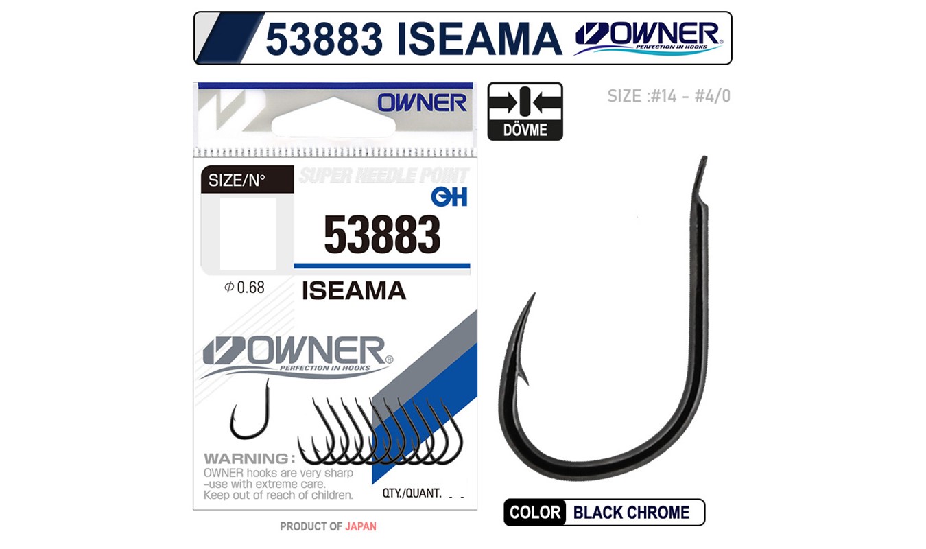 Owner 53883 Iseama Black Chrome Olta İğnesi No : 1/0