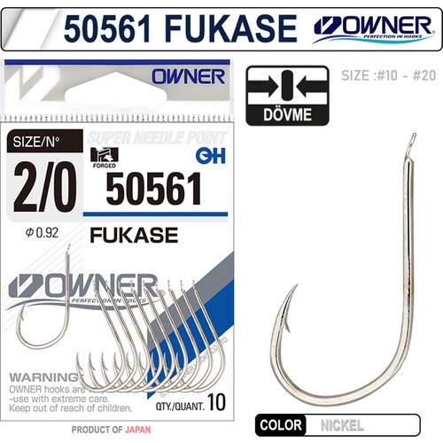Owner 50561 Fukase Nickel Olta İğnesi No :2/0
