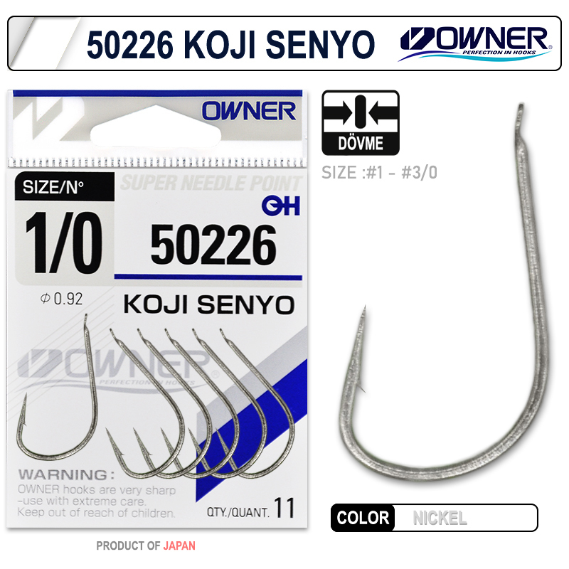 Owner 50226 Koji Senyo Nickel Olta İğnesi No : 2/0