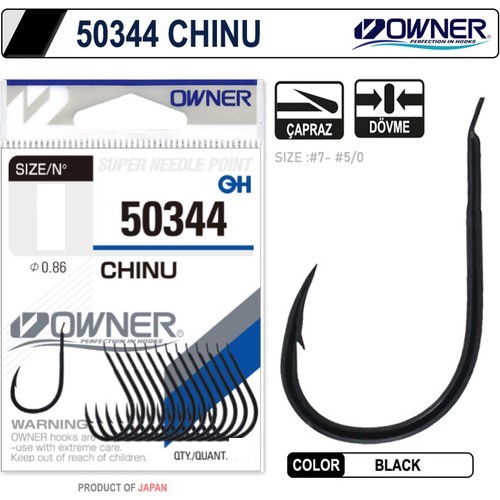 Owner 50344 Chinu Black Olta İğnesi No : 5/0