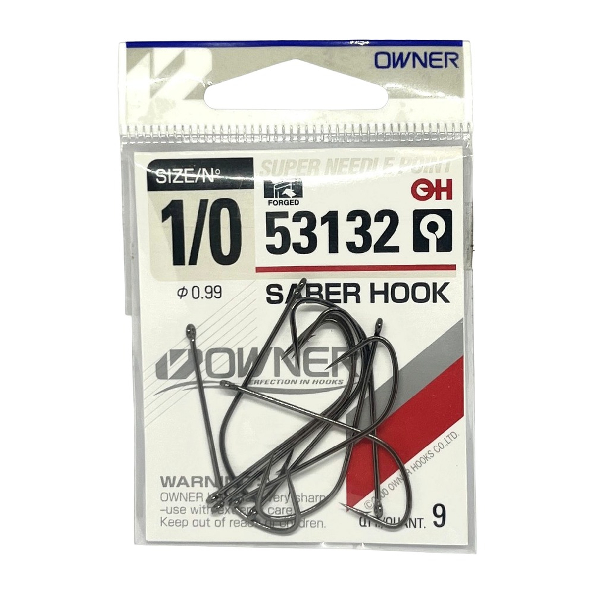 Owner 53132 Saber Hook Black Chrome Olta İğnesi No : 1/0