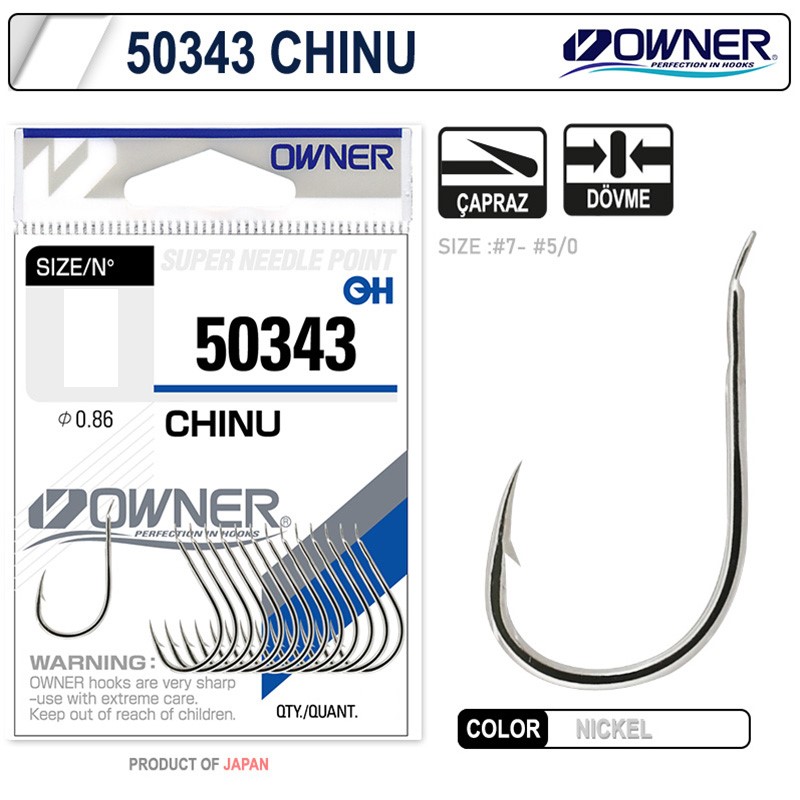 Owner 50343 Chinu Nickel Olta İğnesi No : 5/0