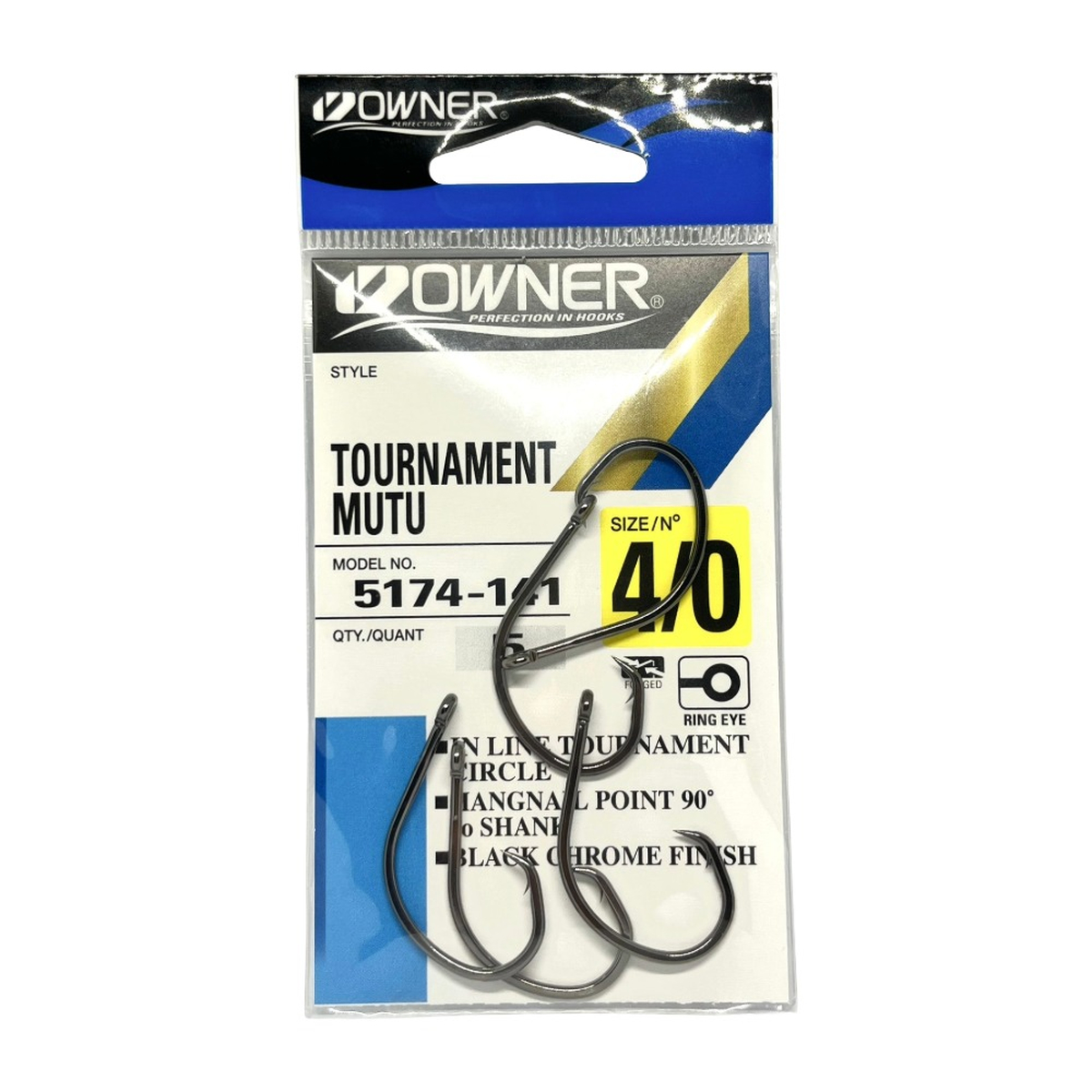 Owner Owner 5174 Tournament Mutu Black Chrome İğne No : 4/0