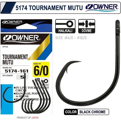 Owner Owner 5174 Tournament Mutu Black Chrome İğne No : 6/0
