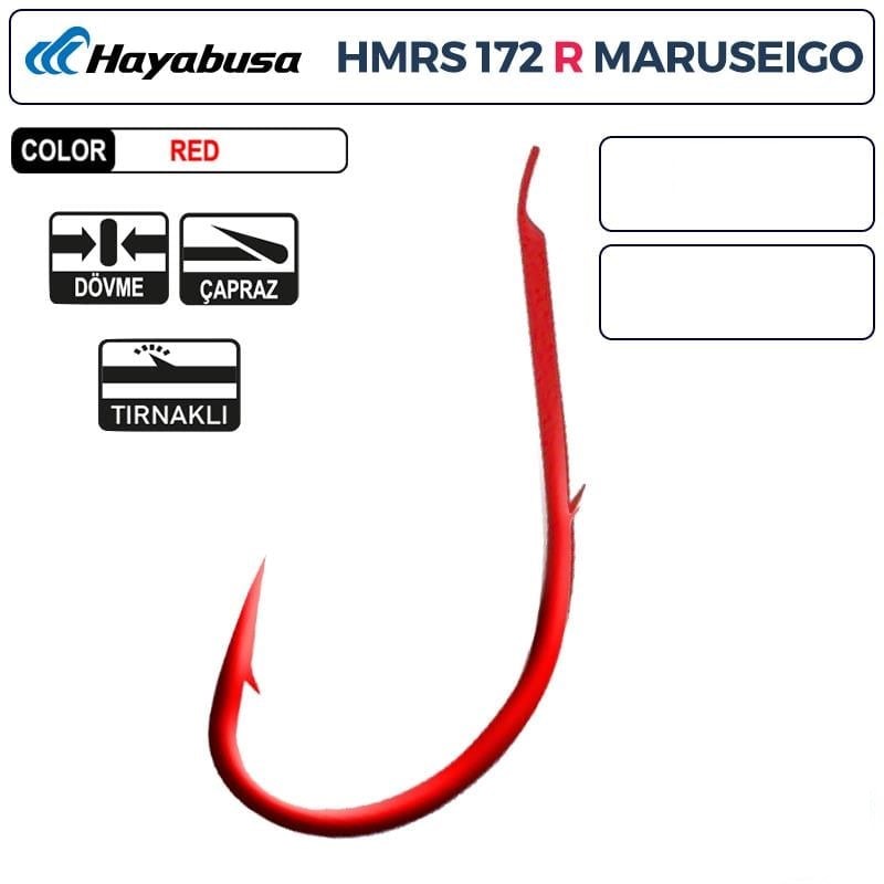 Hayabusa HMRS 172 Tırnaklı İğne Kırmızı No 1/0