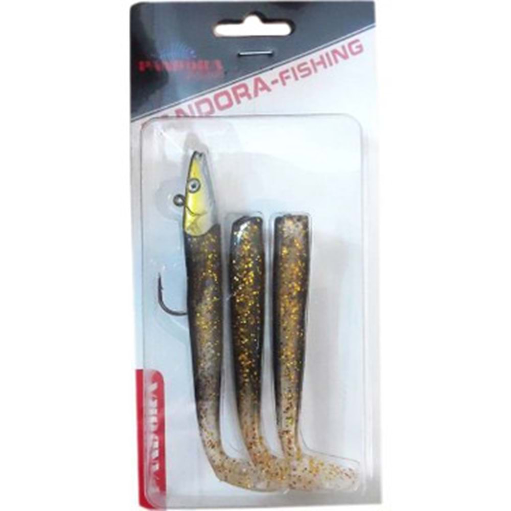 PANDORA BALIKÇILIK Pandora Sandeel 10cm 14gr 31 Silikon Yem Gold Bady