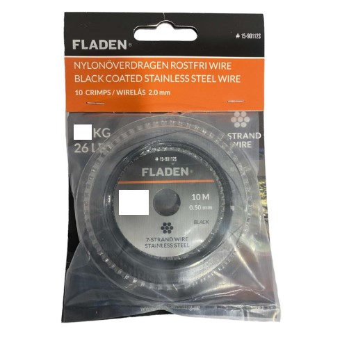 Fladen Fladen Çelik Tel Makara 10 Metre 88 Lbs 40 Kg Siyah