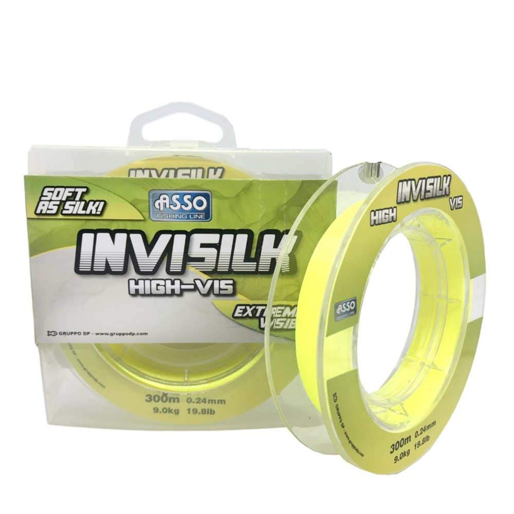 Asso İnvisilk Surf Casting 300mt Monofilament Misina Yellow 0.40 mm