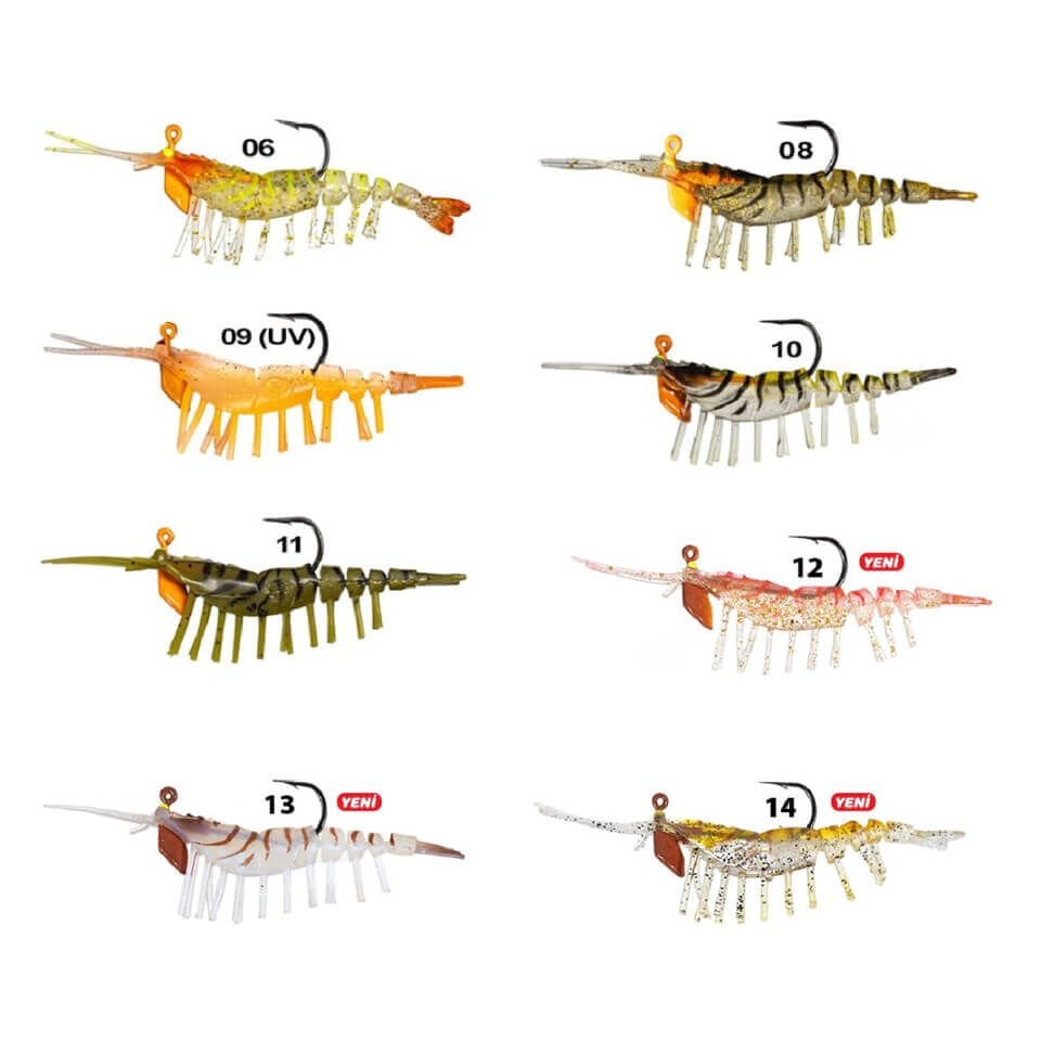 Ryuji Ryuji Ayu Shrimp 7.5 Cm 7.2 Gr Silikon Karides Yem Renk 08