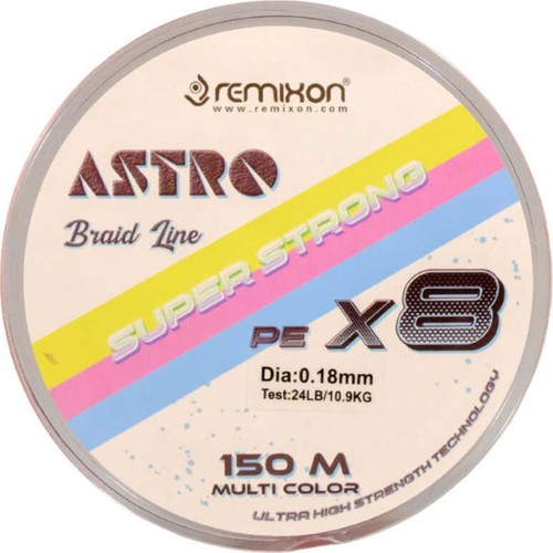 Remixon Remixon Astro 0,4 Pe. 0,10 mm. 8 Örgü 150 Mt. İp Misina Multi Color