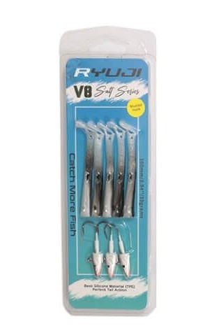 Ryuji Ryuji V8 Silikon Yem 10 Cm 10 Gr Black Back