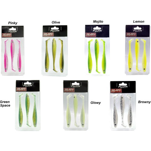 Fujin Shady 10cm 7 Gr. 3 Lü Paket Silikon Balık Black Gold