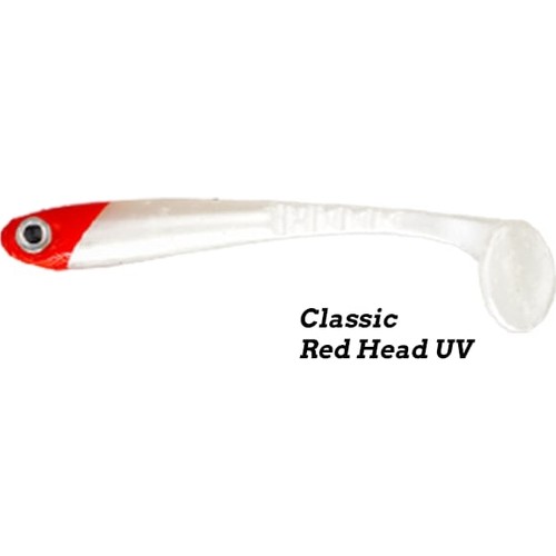 Fujin Fujin Bomb Shad 3 Ad.  85mm 2.45 Gr. Slikon Balık Color : Red Head