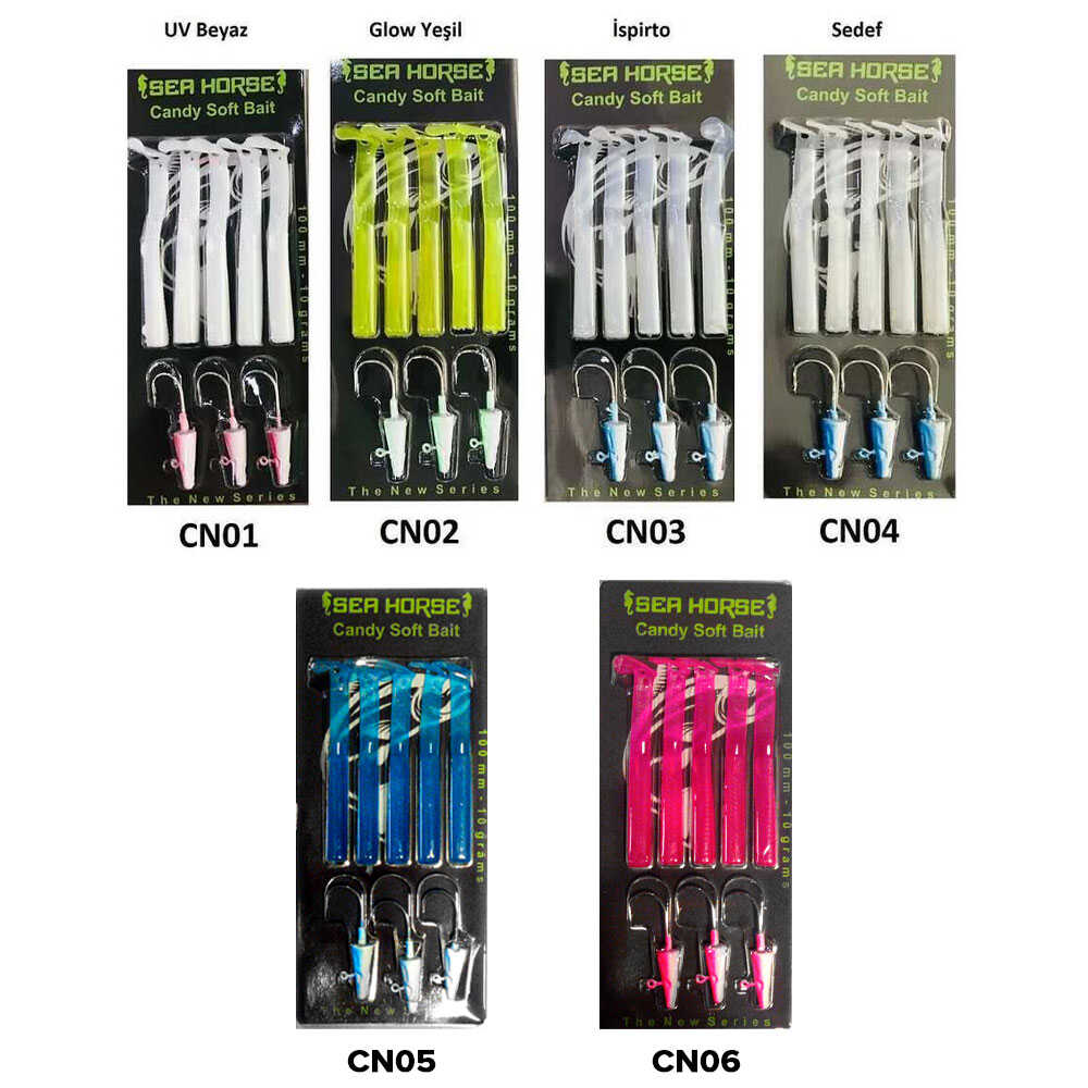 Sea Horse Candy Soft Bait 8 Cm 6 Gr 4 Pcs Cn05