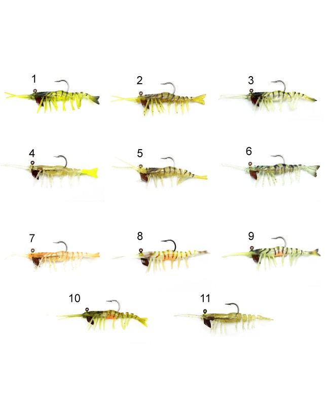 Captain 3049 Magic Shrimp 3D Silikon Karides 76mm 5.5gr Renk 11